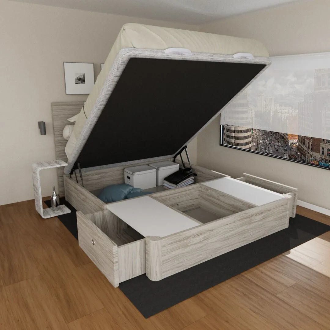 CANAPE ABATIBLE CON CAJONES LATERALES - Imagen 2