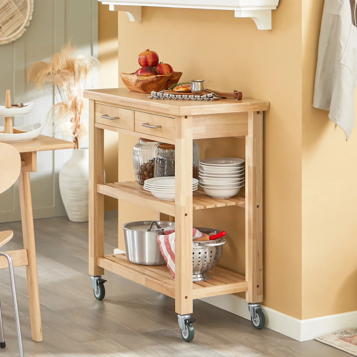 SoBuy FKW24-II-N Carro de Cocina con 2 cajones y 2 Estantes - Imagen 6