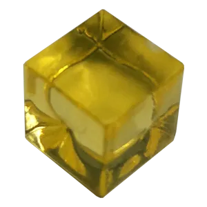 Cubo Transparente 8mm Amarillo