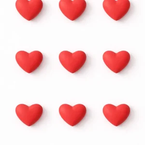 Corazones decorativos 3D modulares – Piezas individuales para crear murales