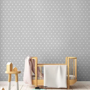 Papel pintado Infantil Estrellitas Gris